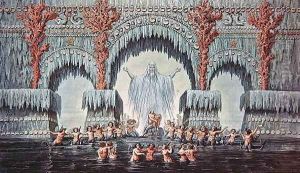 Muehleborns Water Palace, set design for a production of Undine by Karl Friedrich Schinkel