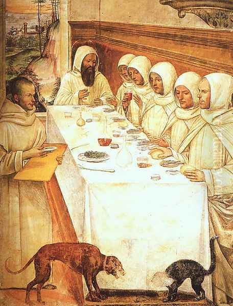 St. Benedict and his Monks Eating in the Refectory - view 1