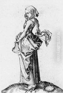 The Fifth Foolish Virgin 1483 by Martin Schongauer