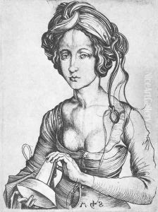 A Foolish Virgin 1480s by Martin Schongauer