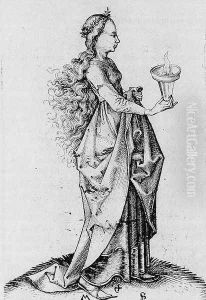 The Fifth Wise Virgin 1483 by Martin Schongauer