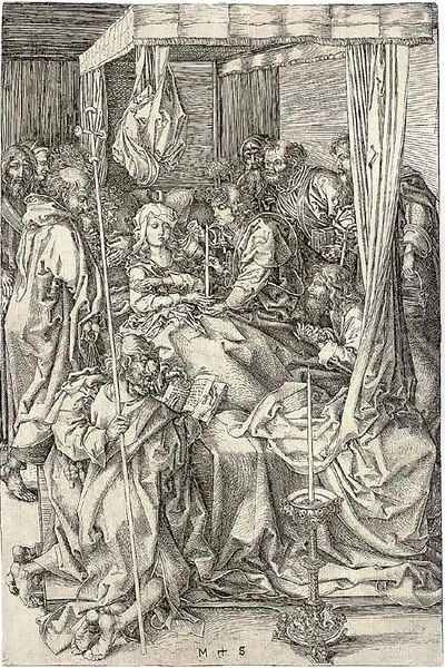 The Death of the Virgin by Martin Schongauer