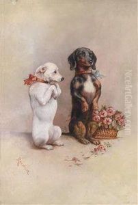 Ein Artig Dargebrachter Blumenkorb