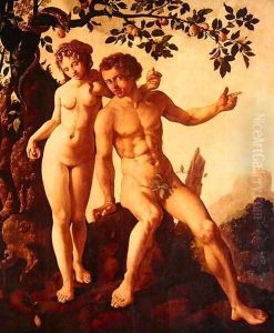 Adam and Eve by Jan Van Scorel