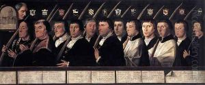 12 Members of the Haarlem Brotherhood of Jerusalem Pilgrims 1528-29 by Jan Van Scorel