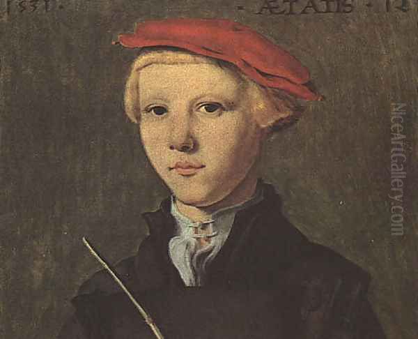 Portrait of a Young Scholar (detail) 1531 by Jan Van Scorel