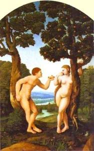 Adam And Eve 1540 by Jan Van Scorel