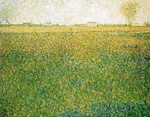 Alfalfa Fields, Saint-Denis by Georges Seurat