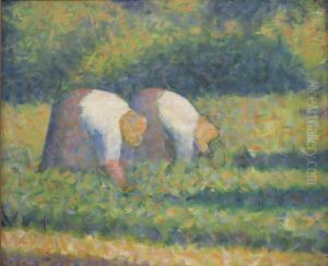 Farm Women at Work by Georges Seurat