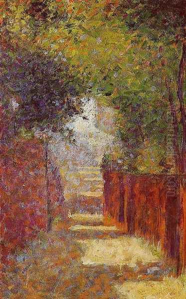Rue Saint-Vincent, Montmartre, in Spring - view 1
