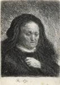 The Artist's Mother With Her Hand On Her Chest