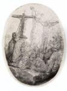 Christ Crucified Between The Two Thieves by Harmenszoon van Rijn Rembrandt