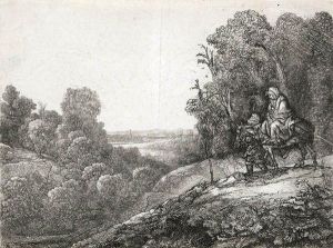 The Flight Into Egypt: Altered From Seghers by Harmenszoon van Rijn Rembrandt