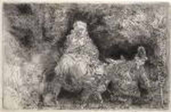 The Flight Into Egypt: Crossing A Brook - view 1