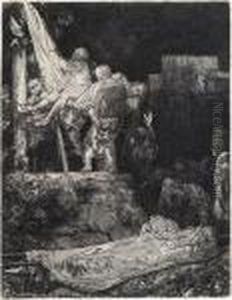The Descent From The Cross By Torchlight by Harmenszoon van Rijn Rembrandt