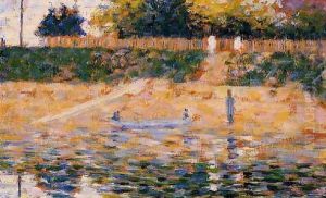 Boats near the Beach at Asnieres by Georges Seurat