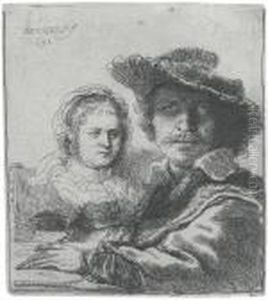 Self Portrait With Saskia by Harmenszoon van Rijn Rembrandt