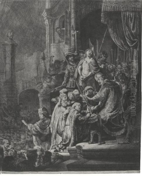Christ Before Pilate: Large Plate - view 1
