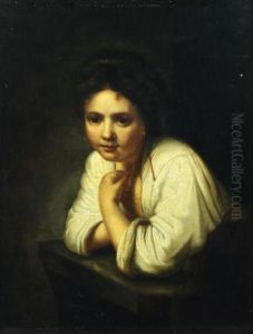 Jeune Fille A Sa Fenetre by Harmenszoon van Rijn Rembrandt