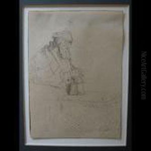 Old Man In Mediation by Harmenszoon van Rijn Rembrandt