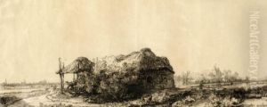 Village Landscape by Harmenszoon van Rijn Rembrandt