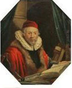 Portratt Forestallande Hugo Grotius by Harmenszoon van Rijn Rembrandt