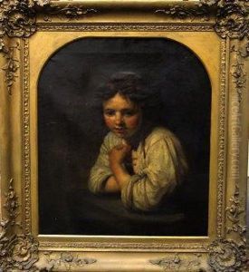 "a Girl At A Window" by Harmenszoon van Rijn Rembrandt