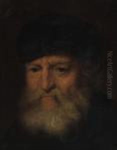Portrait Of An Elderly Man, Bust-length, In A Black Costume