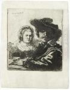 Self Portrait With Saskia by Harmenszoon van Rijn Rembrandt