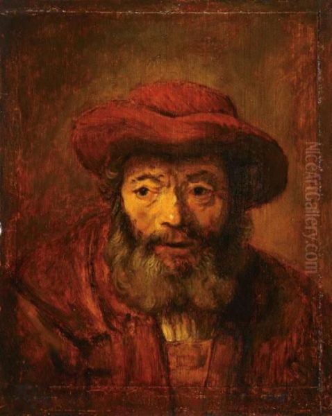 Man With A Beard Wearing Red Hat - view 1