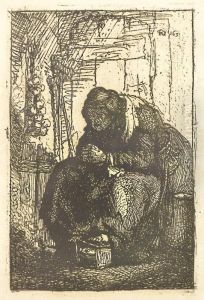 Old Woman With Bag Of Onions by Harmenszoon van Rijn Rembrandt