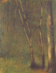 In the Woods at Pontaubert by Georges Seurat
