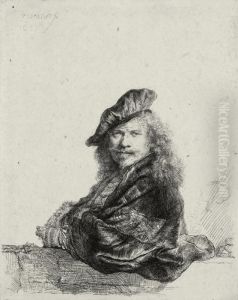 Self-portrait Leaning On A Stone Sill