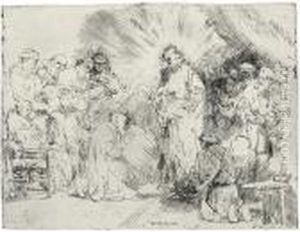 Christ Appearing To The Apostles by Harmenszoon van Rijn Rembrandt