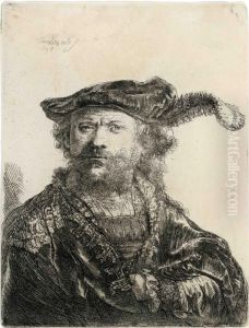 Self-portrait In A Velvet Cap With Plume