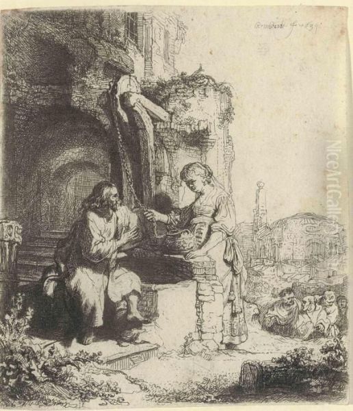 Christ And The Woman Of Samaria Among Ruins - view 1