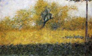 Edge of Wood, Springtime by Georges Seurat