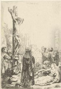 The Crucifixion: Small Plate by Harmenszoon van Rijn Rembrandt