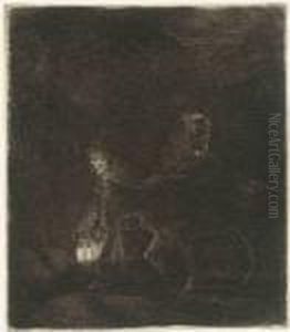 The Flight Into Egypt: A Night Piece by Harmenszoon van Rijn Rembrandt