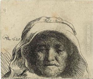 The Artist's Mother: Head Only, Full Face