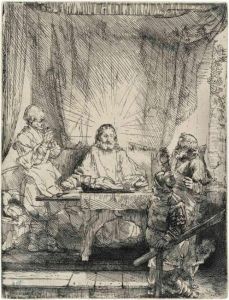 Christ At Emmaus: Large Plate