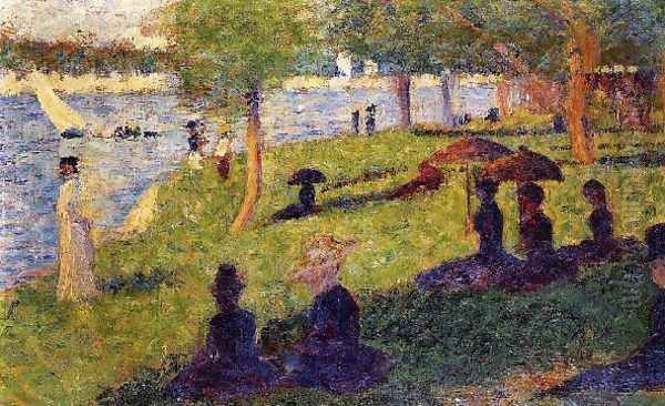 Woman Fishing and Seated Figures - view 1