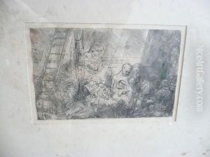 La Circoncision A L'etable. by Harmenszoon van Rijn Rembrandt