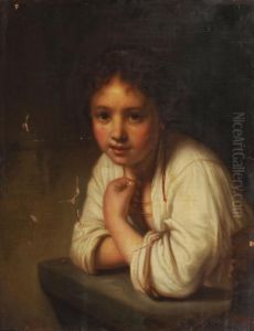 Jeune Fille A Sa Fenetre by Harmenszoon van Rijn Rembrandt