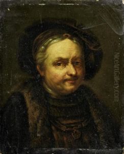 Portrait Of A Man With A Cap Andfurlined Coat