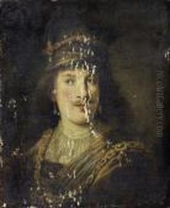 Image Of A Man With A Cap And Plumeof Feathers