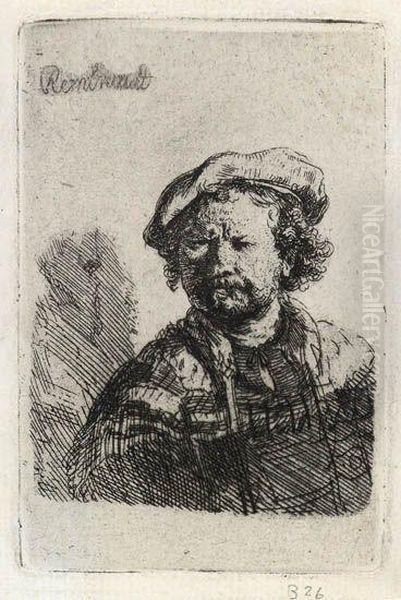 Self Portrait In A Flat Cap And Embroidered Dress - view 1