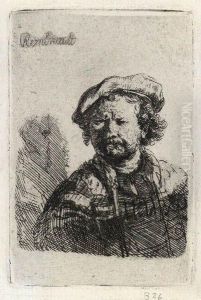Self Portrait In A Flat Cap And Embroidered Dress