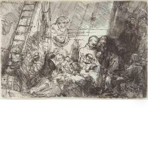 The Circumcision In The Stable by Harmenszoon van Rijn Rembrandt