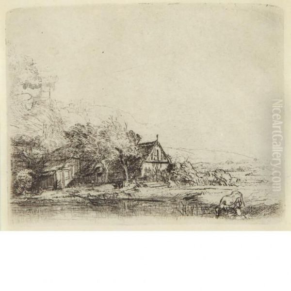 Landscape With Cow Drinking - view 1